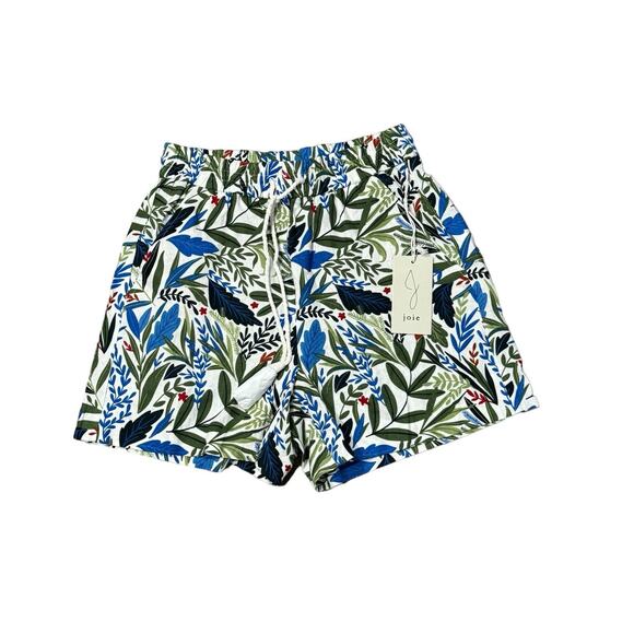 NWT! Joie Evelyn Tropical Beachy Beaded Linen Short - Size 4 - Picture 3 of 5